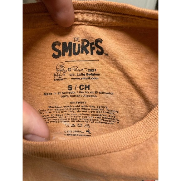 THE smurfs Part Of Nature Tie-dye shirt Size S - Picture 2 of 3